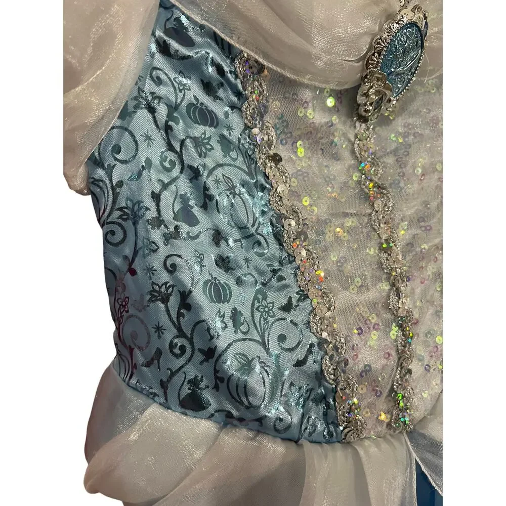 Disney Cinderella Costume Dress Size 5 / 6 Includes headband Tiara\